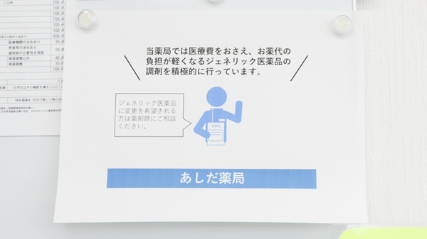 有限会社あしだ薬局高野店のジェネリック対応