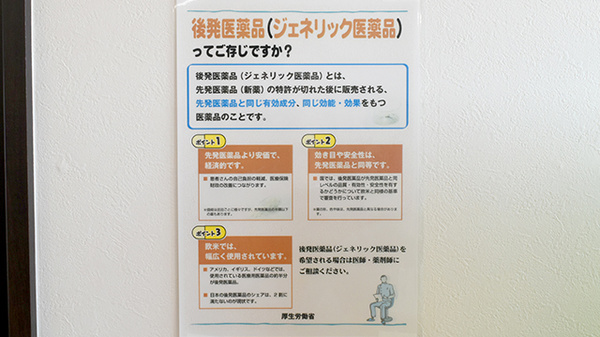 ウイング薬局のジェネリック対応