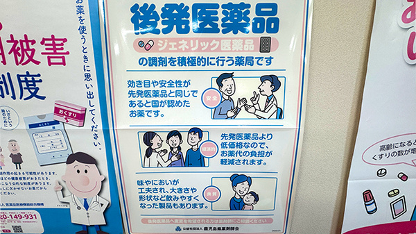 ゆうき薬局市来店のジェネリック対応