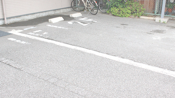 ハーブ薬局の駐車場