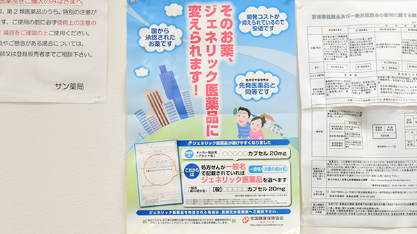 サン薬局　平松店のジェネリック対応