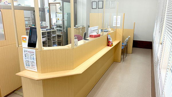 チューリップ東上関薬局の受付/カウンター