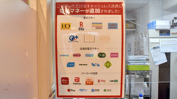 サンキュー薬局　昭和町店の電子マネー/スマホ決済対応