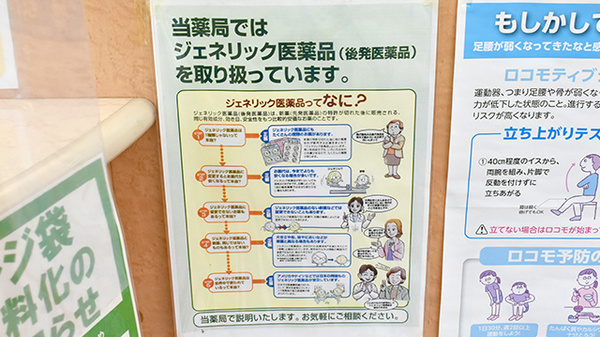 有限会社宗像調剤薬局南店のジェネリック対応