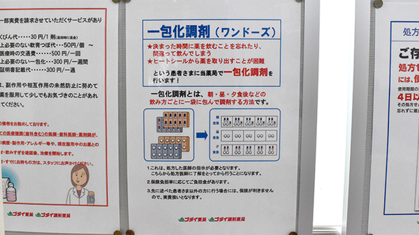 ゴダイ調剤薬局 三河店の一包化対応