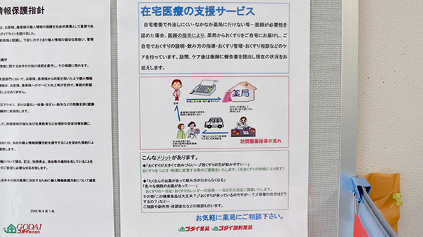 ゴダイ調剤薬局 駅南店の在宅対応
