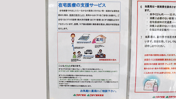 ゴダイ調剤薬局 玉手店の在宅対応