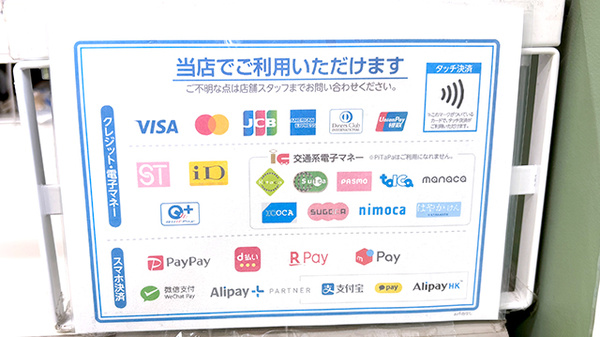 薬局トモズ東小金井店のクレカ/電子マネー/スマホ決済対応