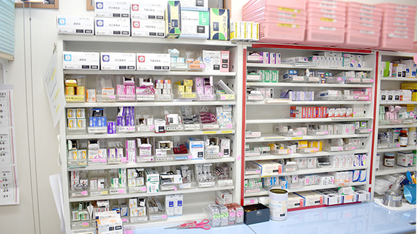 まごころ薬局下鶴間店の薬棚