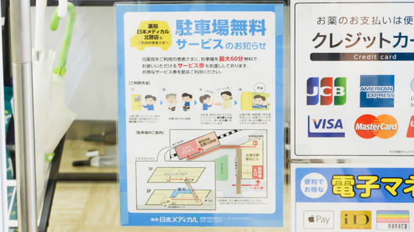 薬局日本メディカル 北習店の駐車場案内