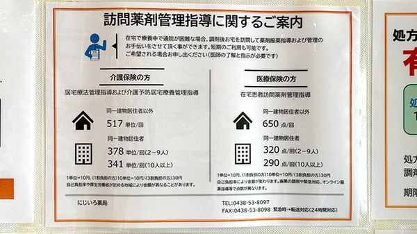 にじいろ薬局の在宅対応