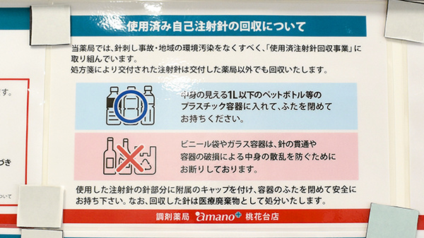 使用済み注射針回収
