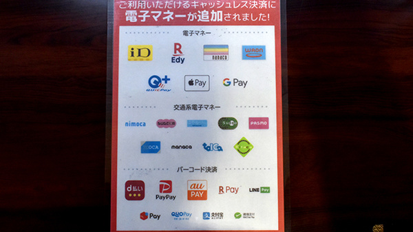 サンキュー薬局　東城野店の電子マネー/スマホ決済対応