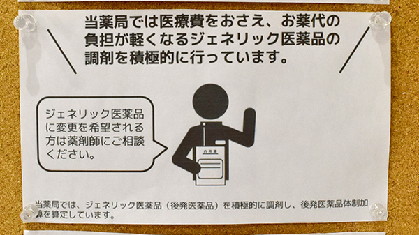 サンサン薬局のジェネリック対応