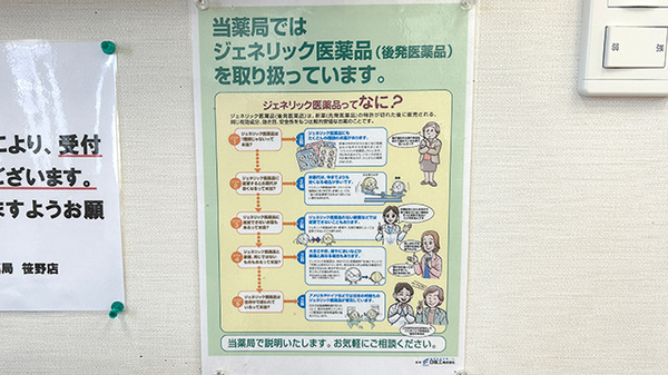 くすりのマルト調剤薬局　笹野店のジェネリック対応