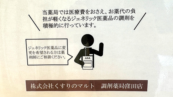 くすりのマルト調剤薬局　窪田店のジェネリック対応
