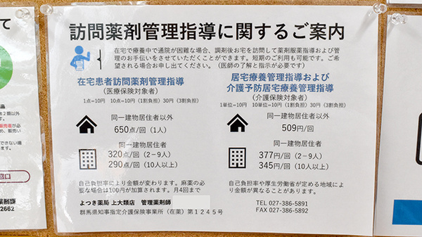 よつき薬局上大類店の在宅対応