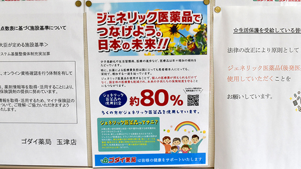 ゴダイ薬局　玉津店のジェネリック対応