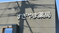 すぎやま薬局羽犬塚店の看板