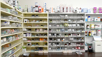 ファースト調剤薬局大垣西店の薬棚