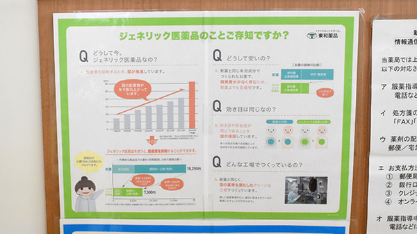 フラワー薬局東小金井駅前店のジェネリック対応