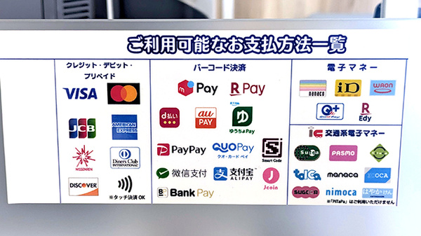 薬王堂薬局　オアシスタウンやはば店のクレカ/電子マネー/スマホ決済対応