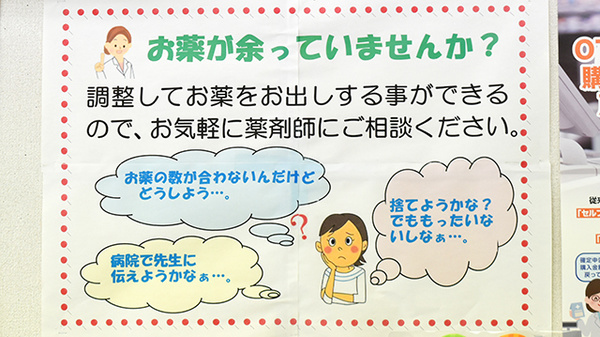 ぼうしや調剤薬局　勝原店の残薬回収サービス