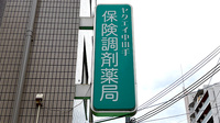 ヤクエイ中山手薬局の看板