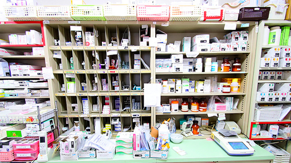 新世薬局 新島店の薬棚