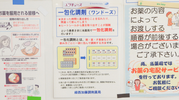加藤薬局緑西店の一包化対応