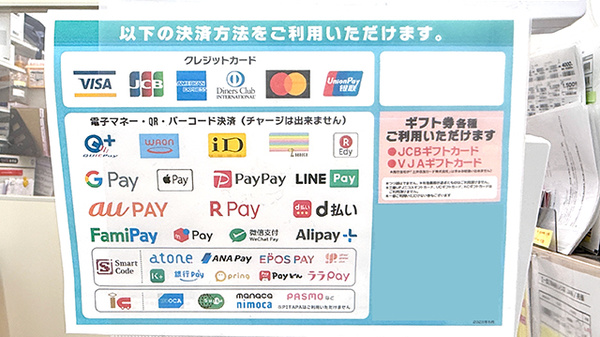 ゴダイ薬局 日高パーク店のクレカ/電子マネー/スマホ決済対応