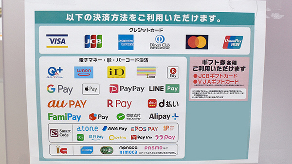 ゴダイ薬局 篠山店のクレカ/電子マネー/スマホ決済対応